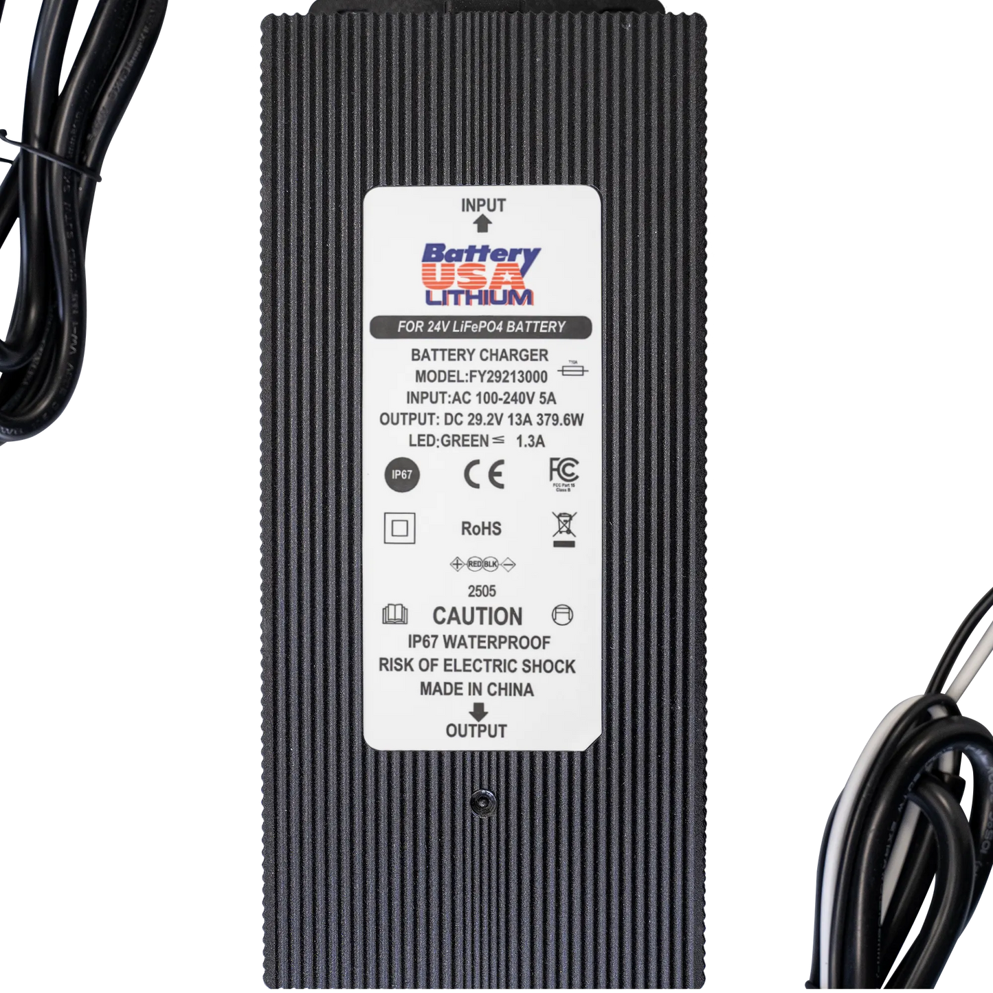 Charger - 24v-10A, Onboard Lithium Battery Charger, IP67 Waterproof