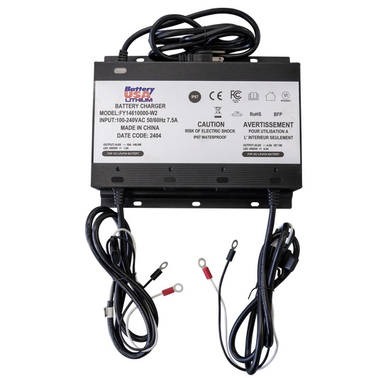 Charger 2 Bank- 12v Lithium, 36v lithium, Onboard Lithium Battery Charger, IP67 Waterproof